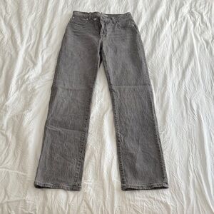 Madewell women’s  Charcoal Straight Jeans